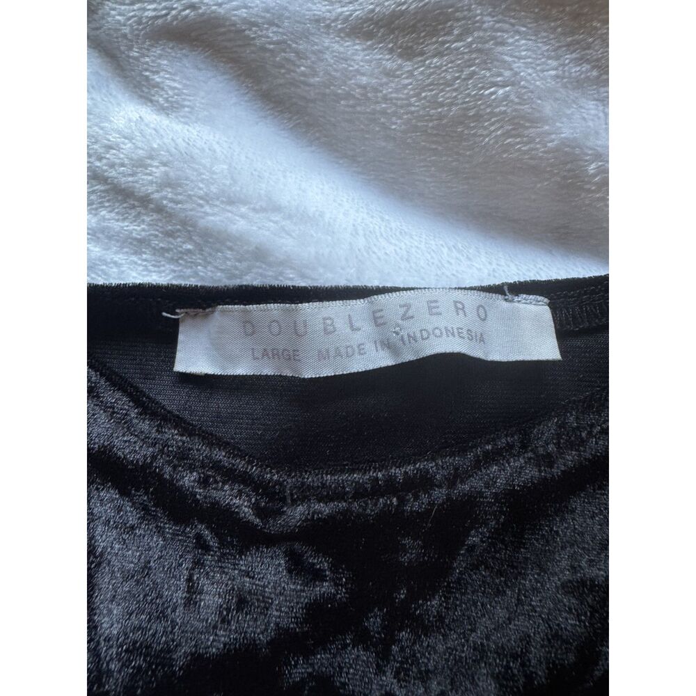 Double Zero Black Velvet Whimsigoth Slip Dress L - Picture 2 of 4